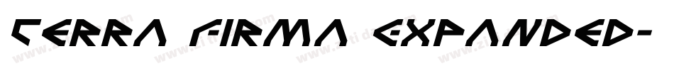 Terra Firma Expanded字体转换